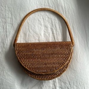 Cult Gaia Ryka Rattan Shoulder Bag